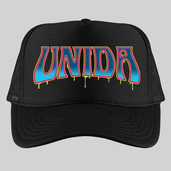 Unida Psychedelic Drip Logo Foam-Front Trucker Hat Thumbnail