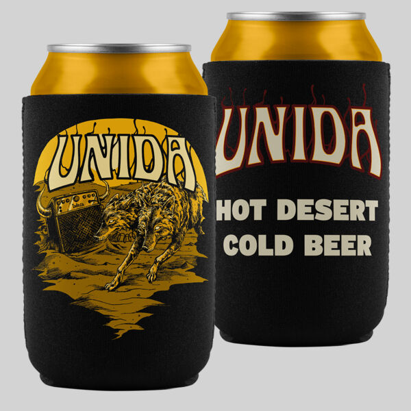 Unida 2 Headed Coyote Double-Sided Neoprene Can Koozie Thumbnail