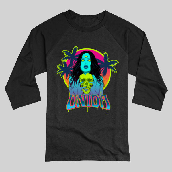 Unida Third Eye Mirage Raglan 3/4 Sleeve Baseball Tee Thumbnail