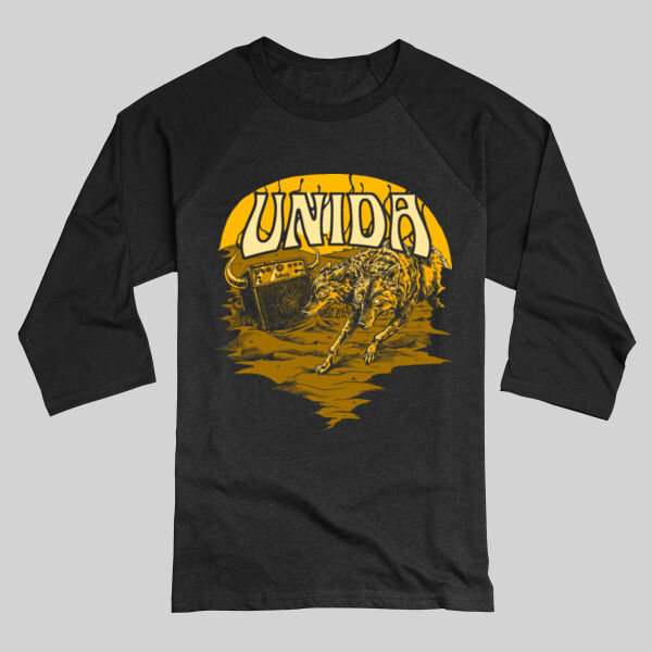 Unida 2 Headed Coyote Raglan 3/4 Sleeve Baseball Tee Thumbnail
